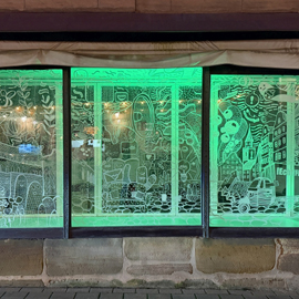 Auch am Abend ein Hingucker