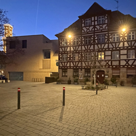 Blick über den Jean-Mandel-Platz