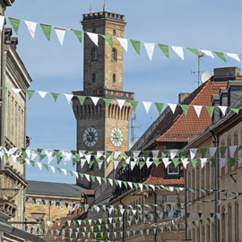 Weiß-Grünes Fähnchenmeer