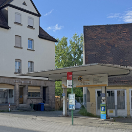 Die alte Tankstelle an der Maxbrücke